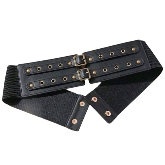 Double Buckle Wide Width Belt - Picture 2 of 3